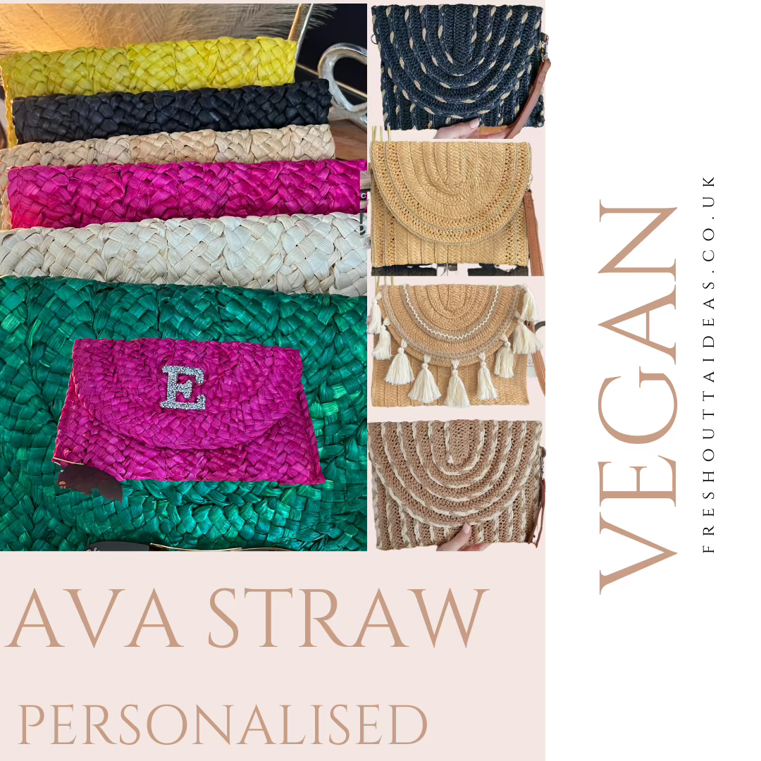 Straw Clutch Personalised Fresh Outta Ideas