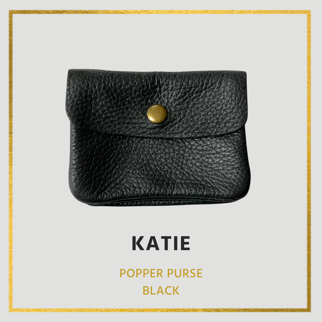 Katie- Leather purse - Small with popper