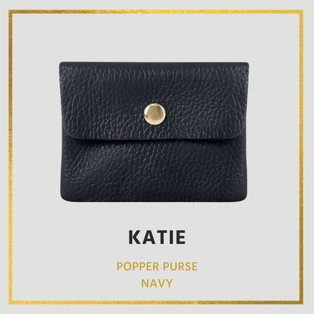 Katie- Leather purse - Small with popper