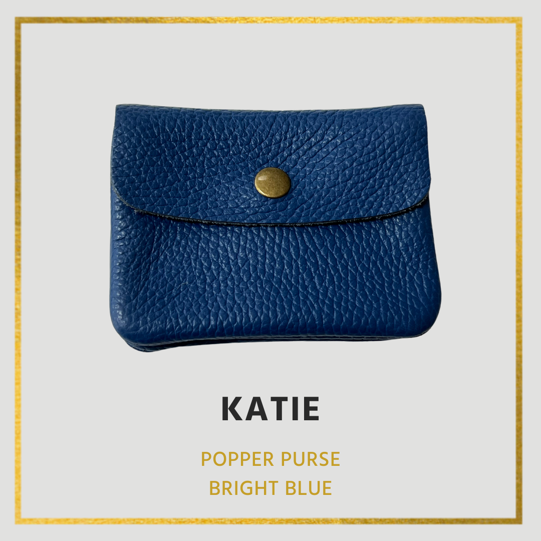 Katie- Leather purse - Small with popper