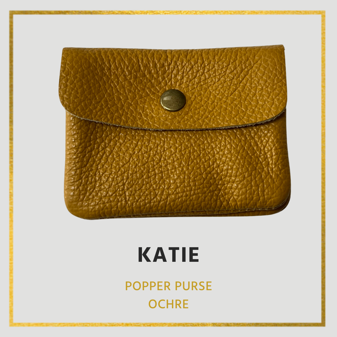 Katie- Leather purse - Small with popper