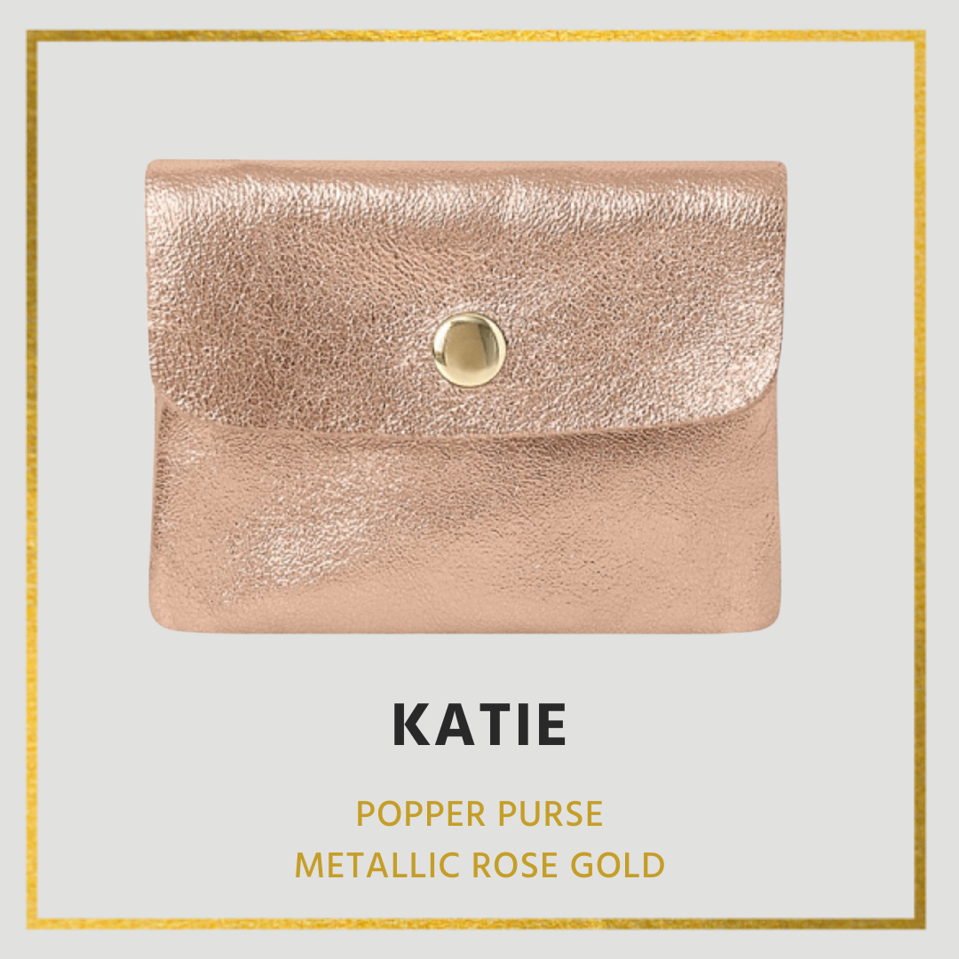 Katie- Leather purse - Small with popper