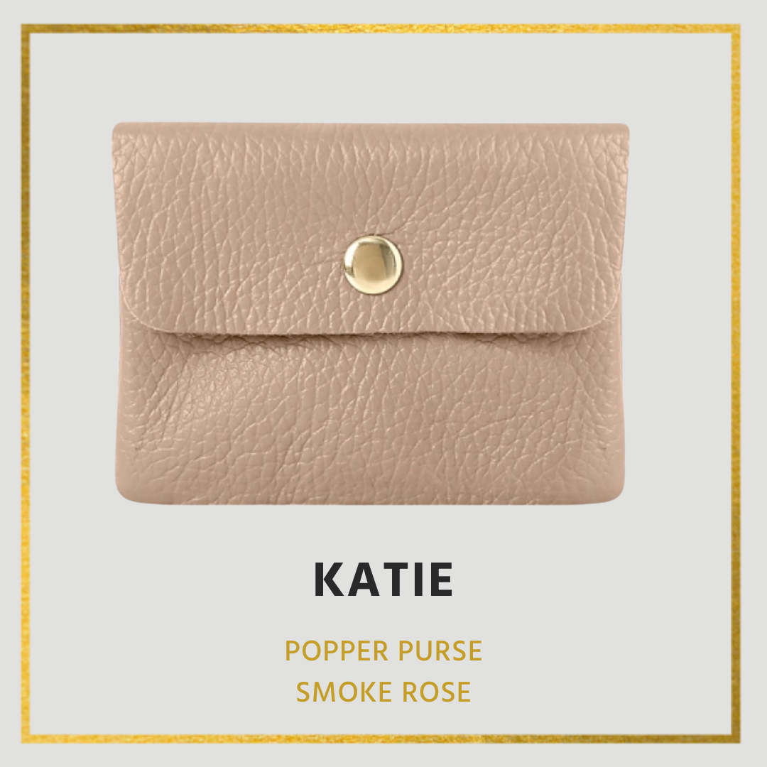 Katie- Leather purse - Small with popper