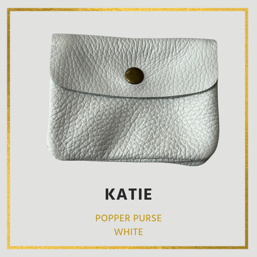 Katie- Leather purse - Small with popper