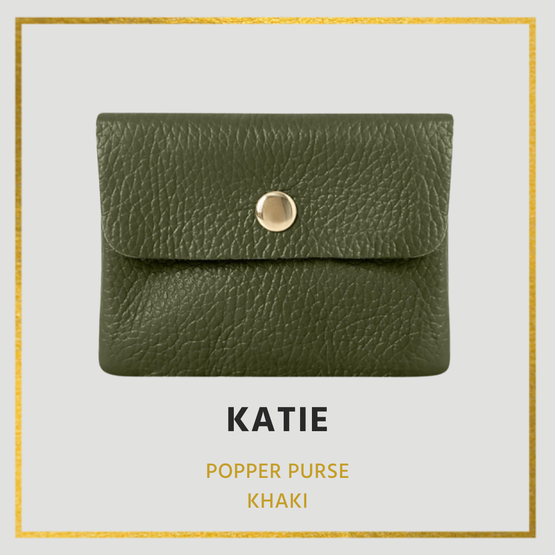 Katie- Leather purse - Small with popper