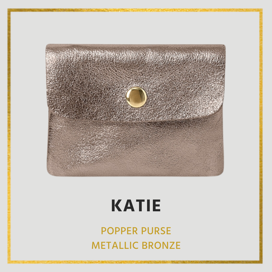 Katie- Leather purse - Small with popper