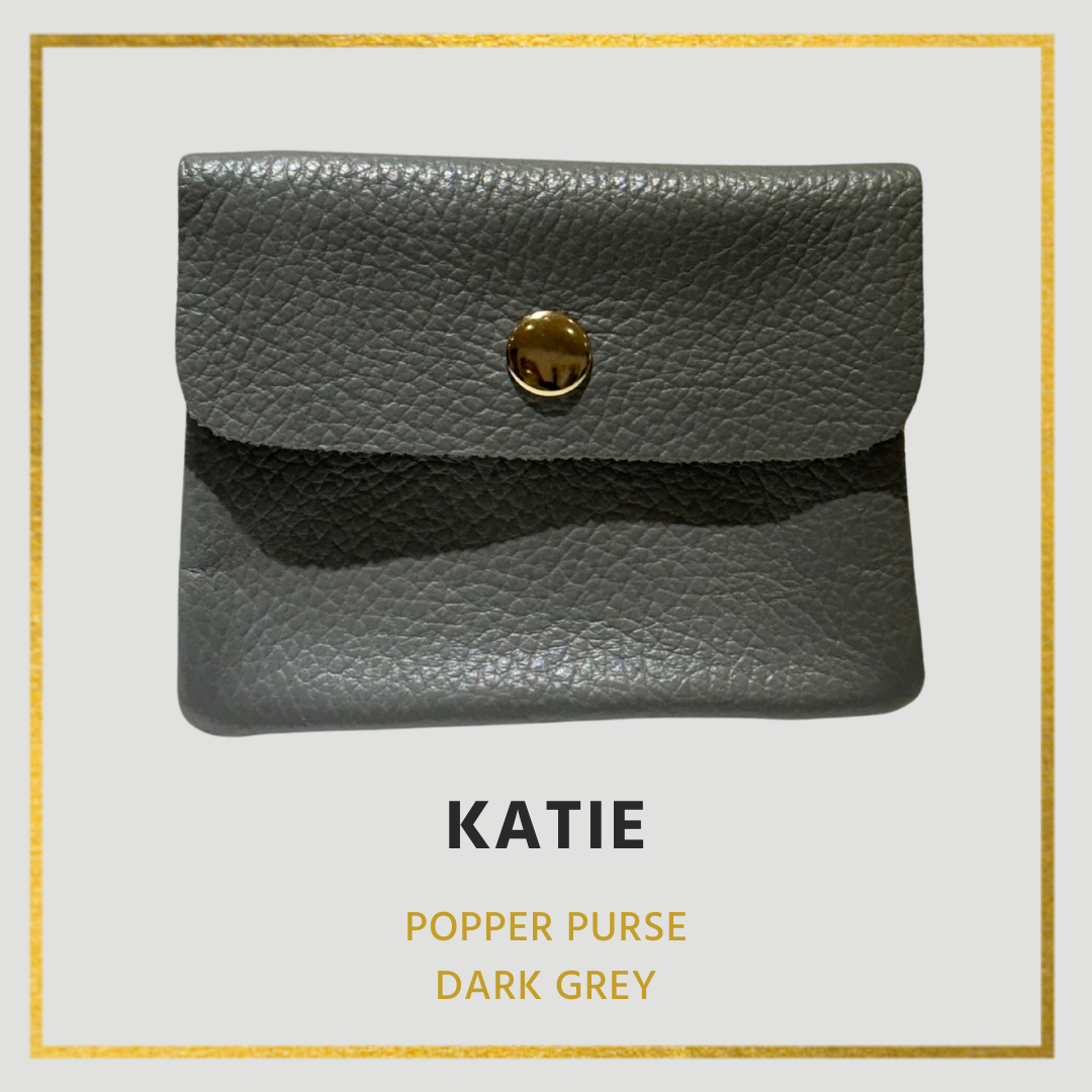 Katie- Leather purse - Small with popper