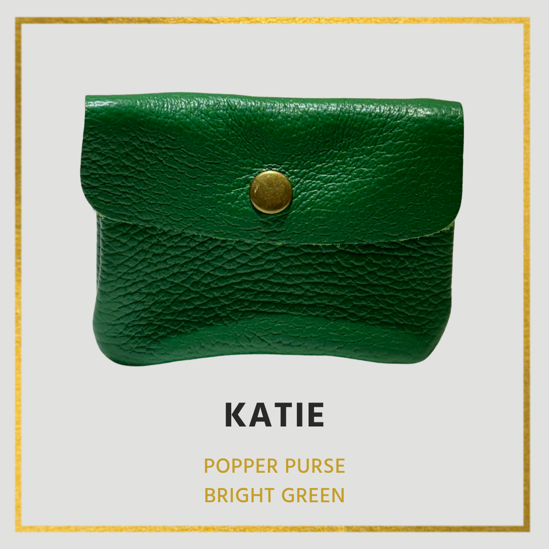 Katie- Leather purse - Small with popper