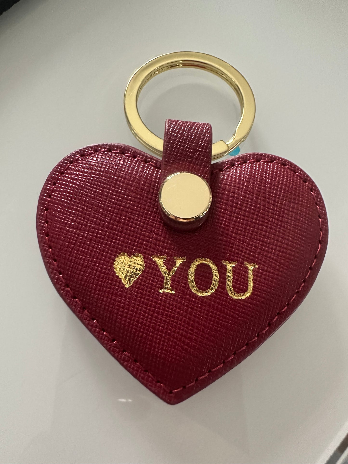 Keyring - Leather Heart -