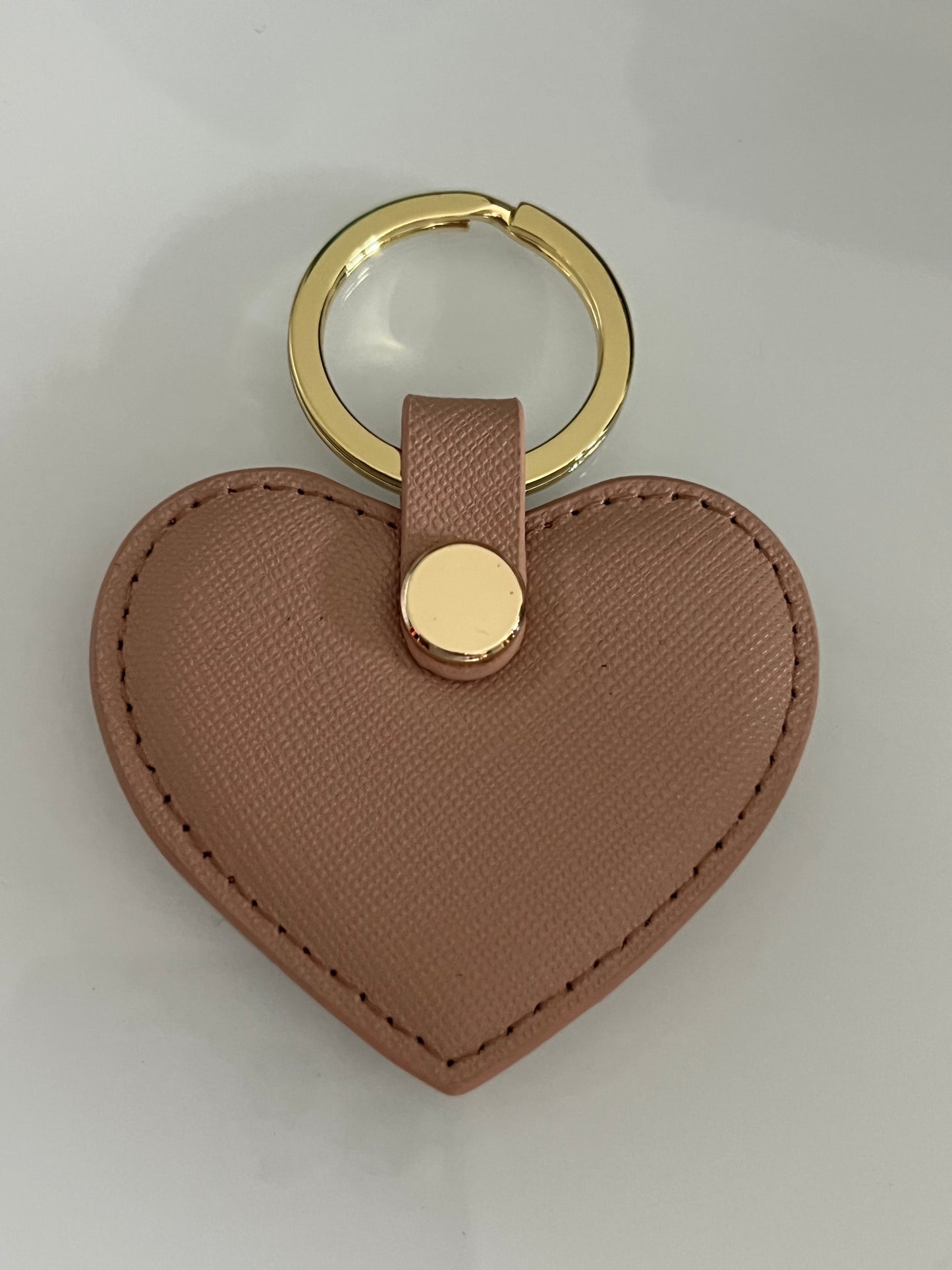 Keyring - Leather Heart -