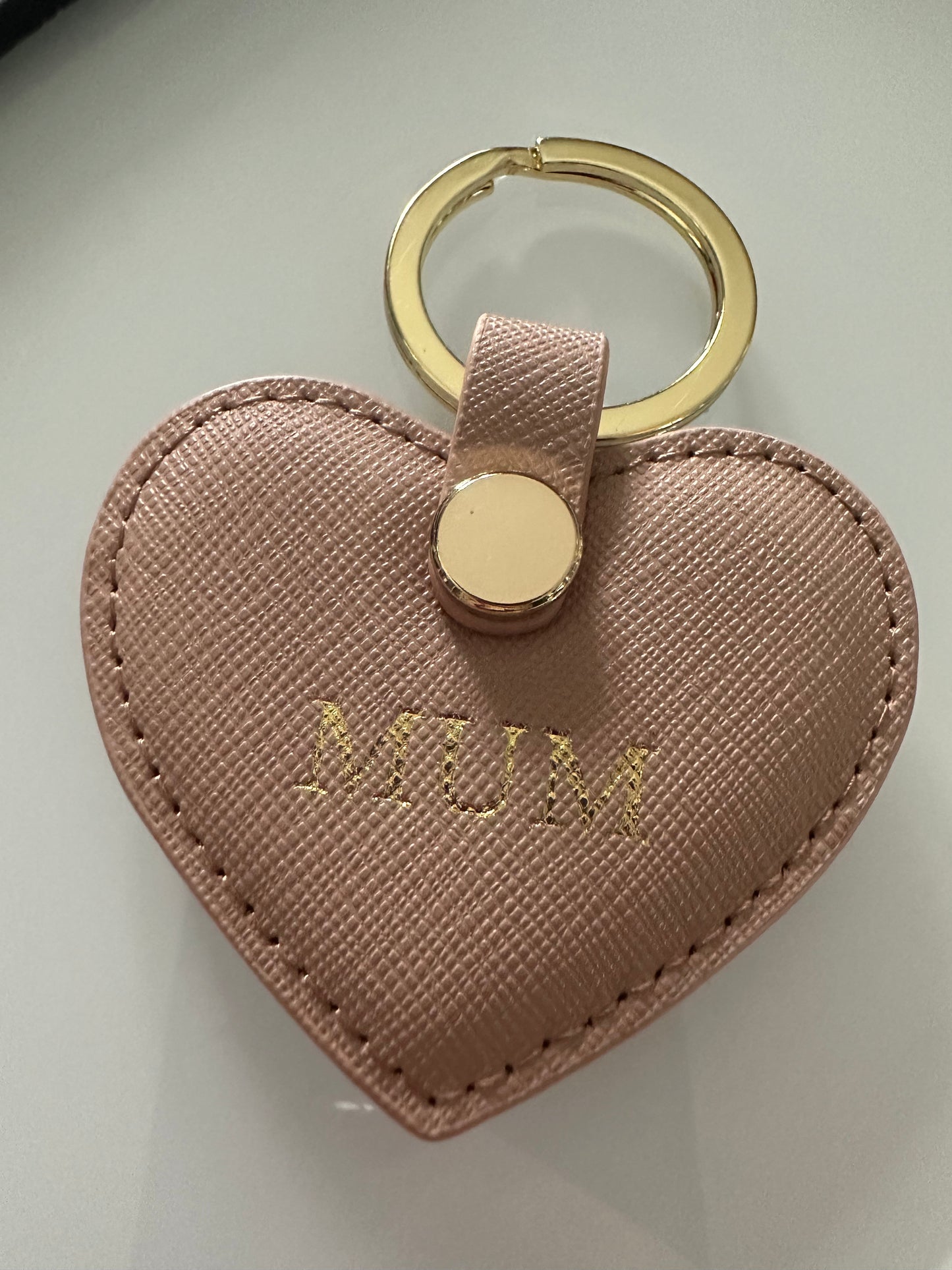 Keyring - Leather Heart -