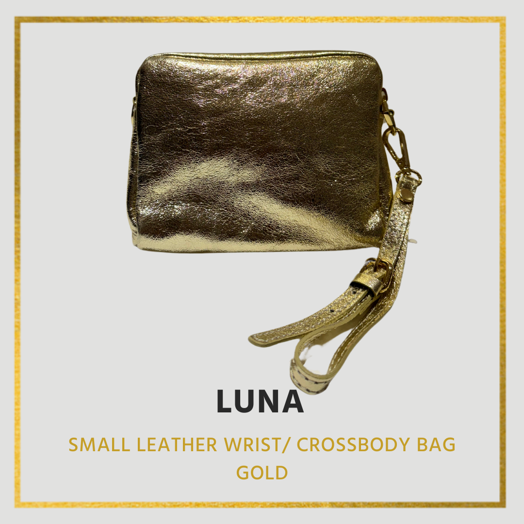 Luna Small Leather Wrist/ Crossbody bag