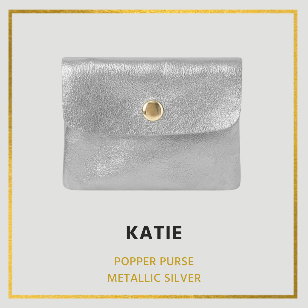 Katie- Leather purse - Small with popper