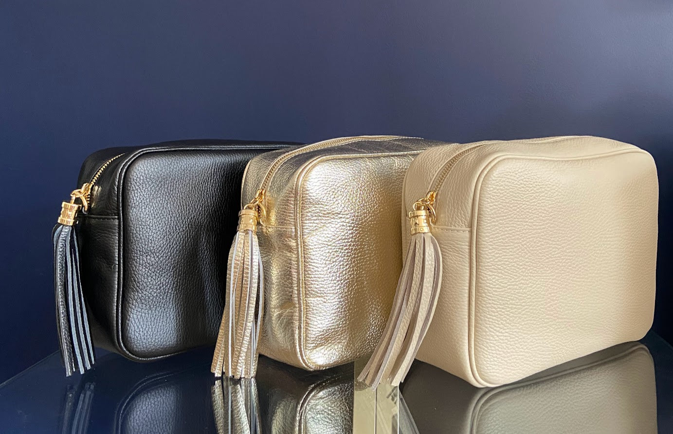 Belle XL Leather Crossbody Camera Bag