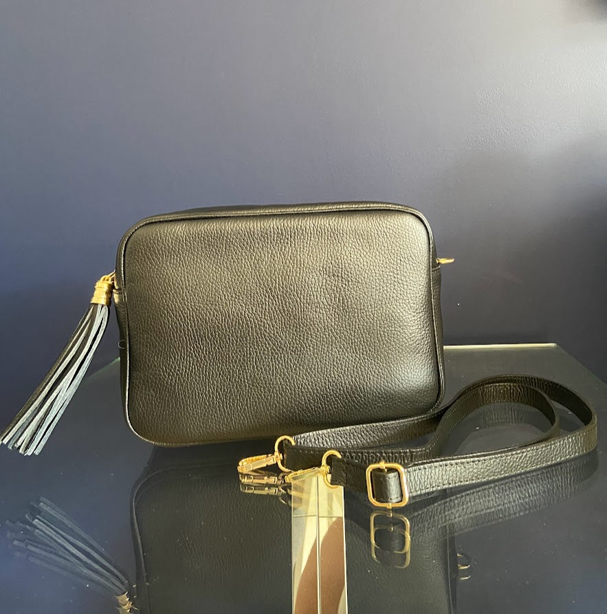Belle XL Leather Crossbody Camera Bag