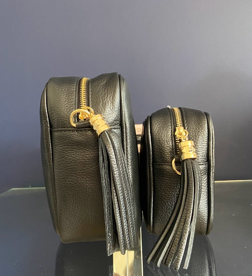 Belle XL Leather Crossbody Camera Bag