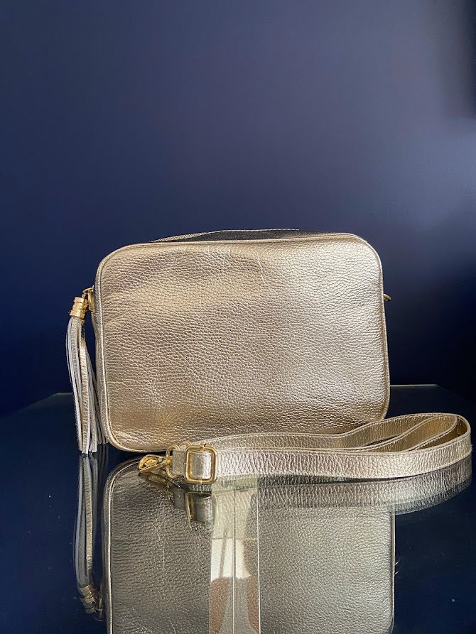 Belle XL Leather Crossbody Camera Bag