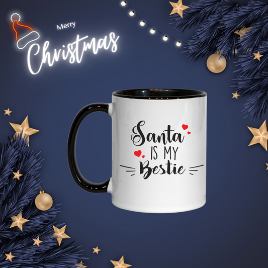 Santa is my bestie Christmas -  Mug