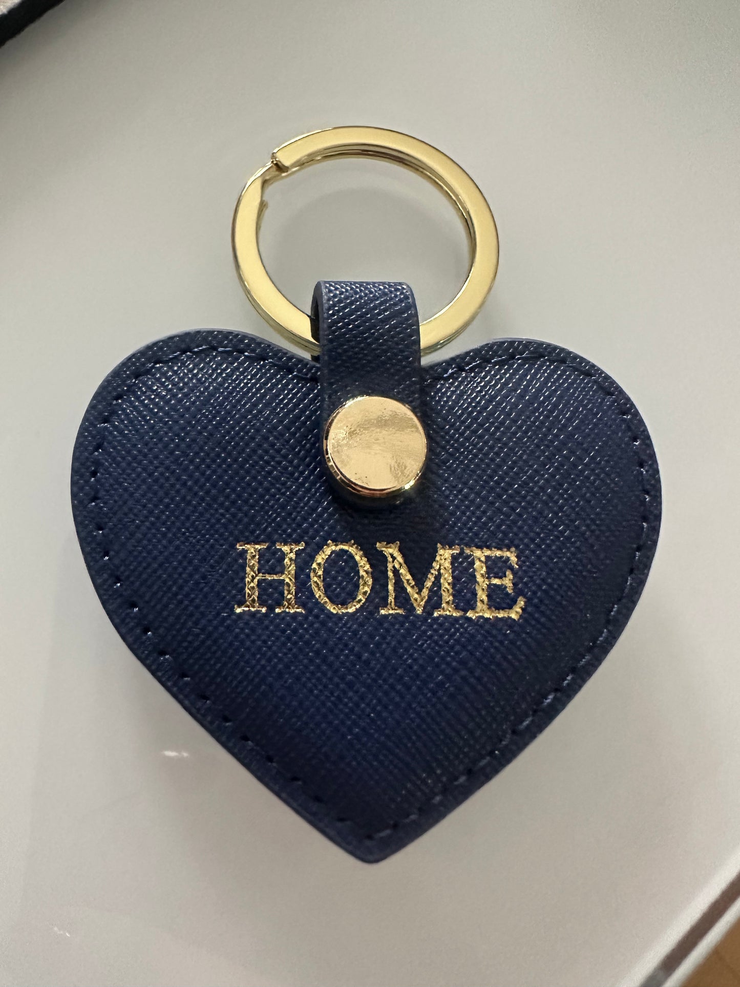 Keyring - Leather Heart -