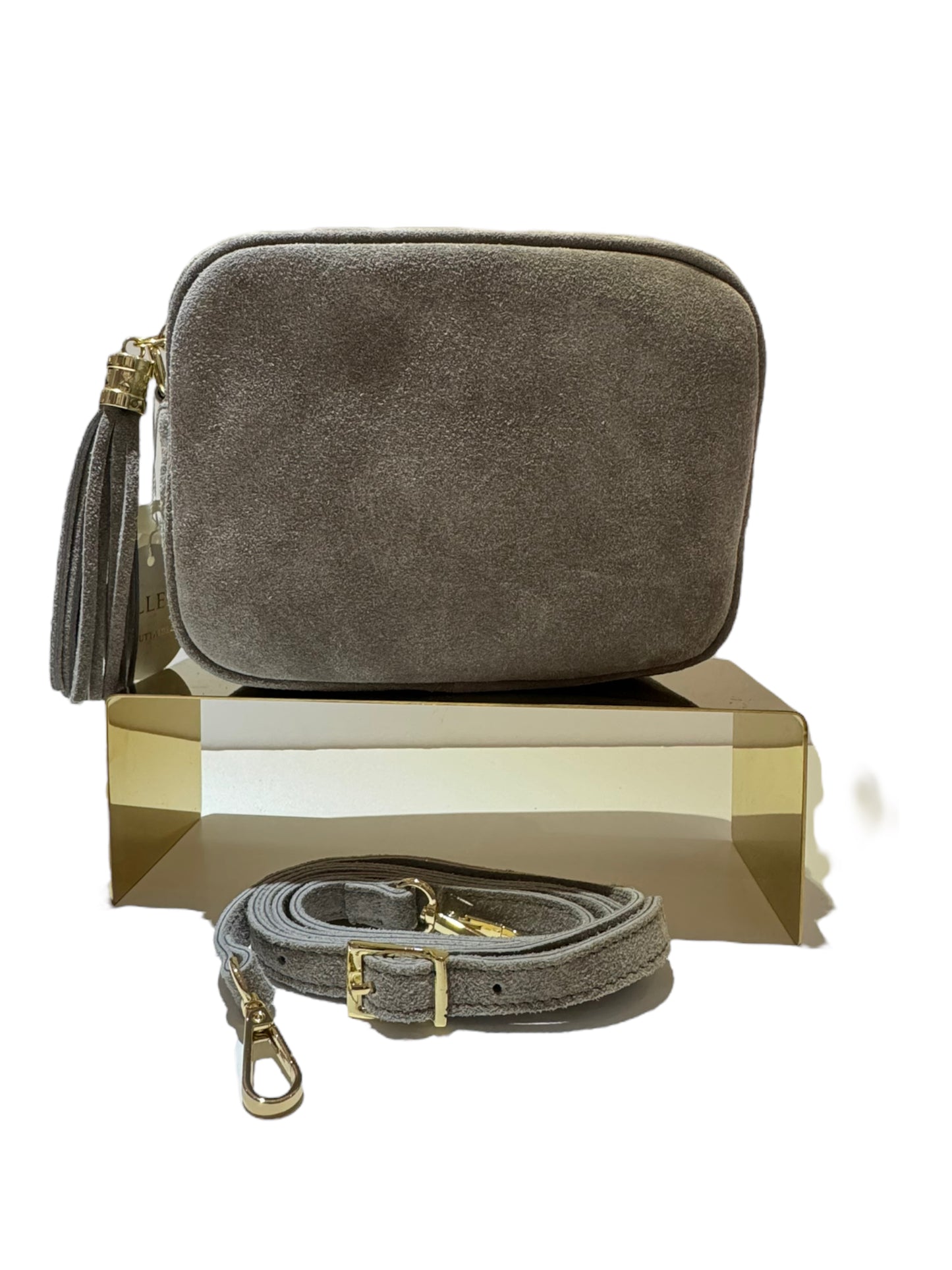 Elle Crossbody Suede Camera Bag