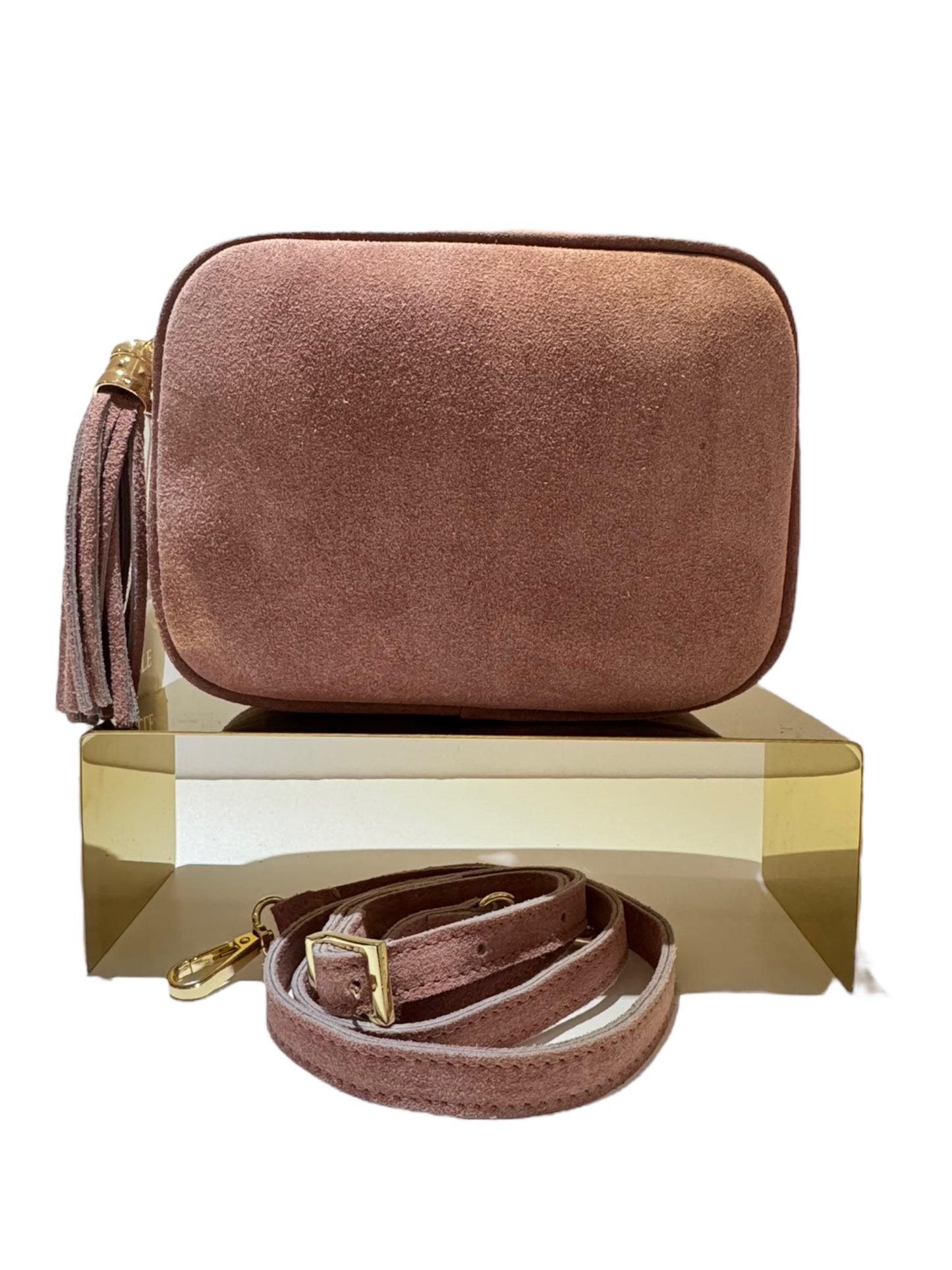 Elle Crossbody Suede Camera Bag