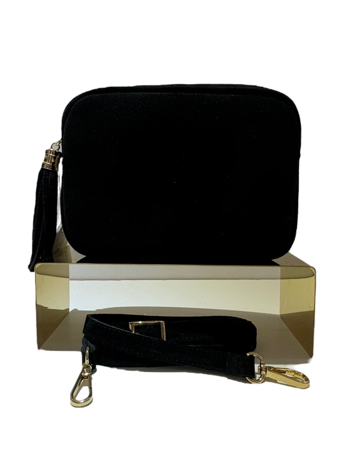 Elle Crossbody Suede Camera Bag