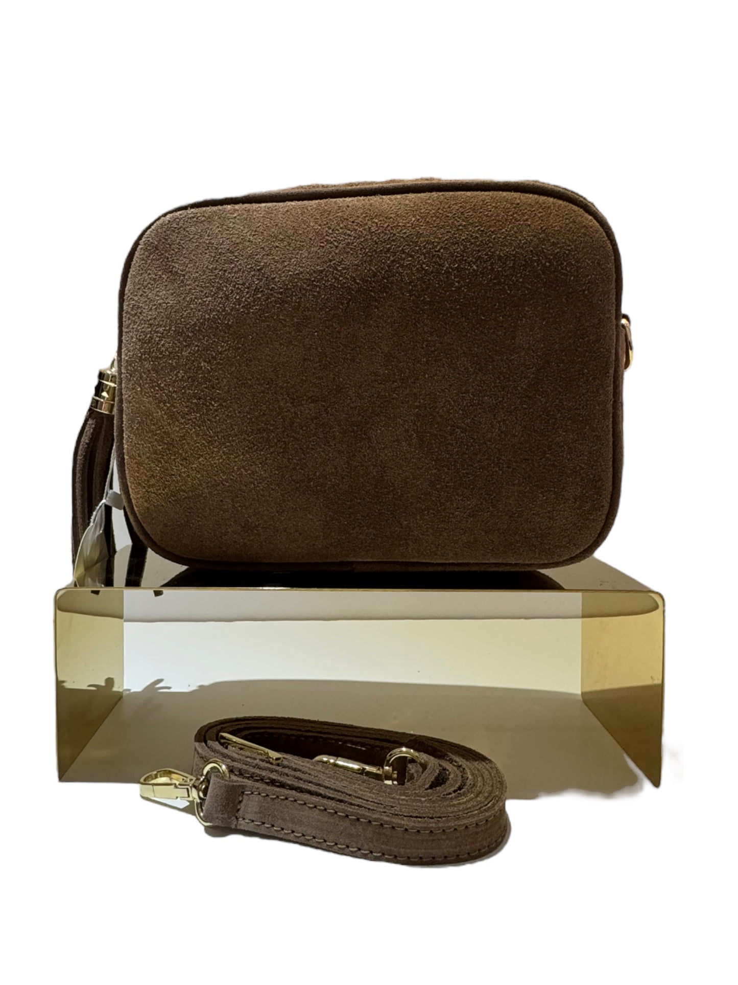 Elle Crossbody Suede Camera Bag