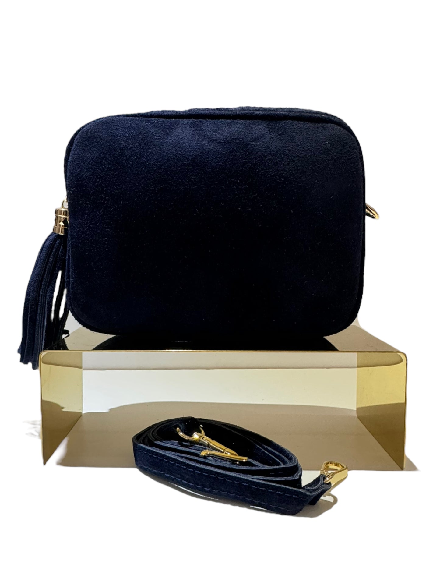 Elle Crossbody Suede Camera Bag