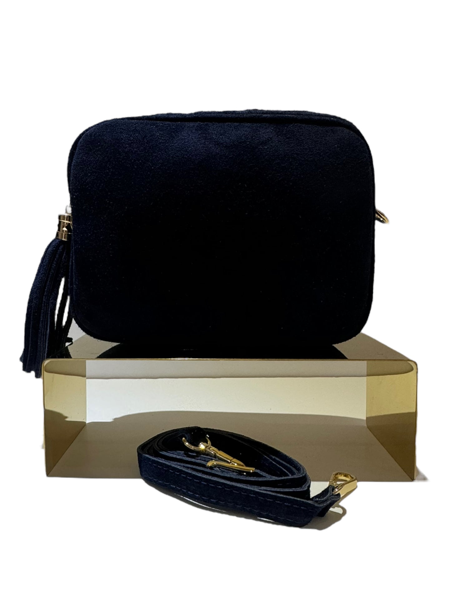 Elle Crossbody Suede Camera Bag
