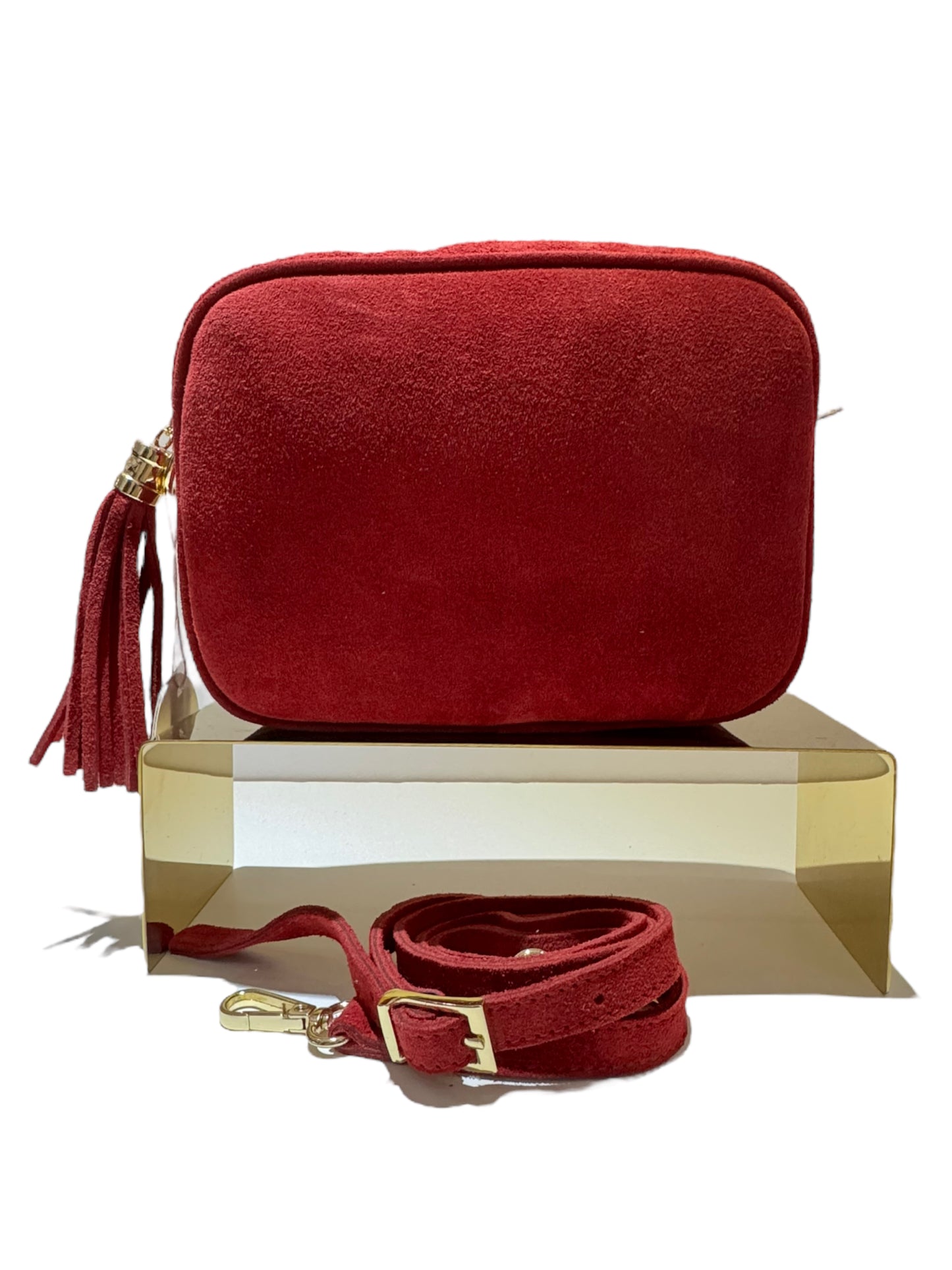 Elle Crossbody Suede Camera Bag