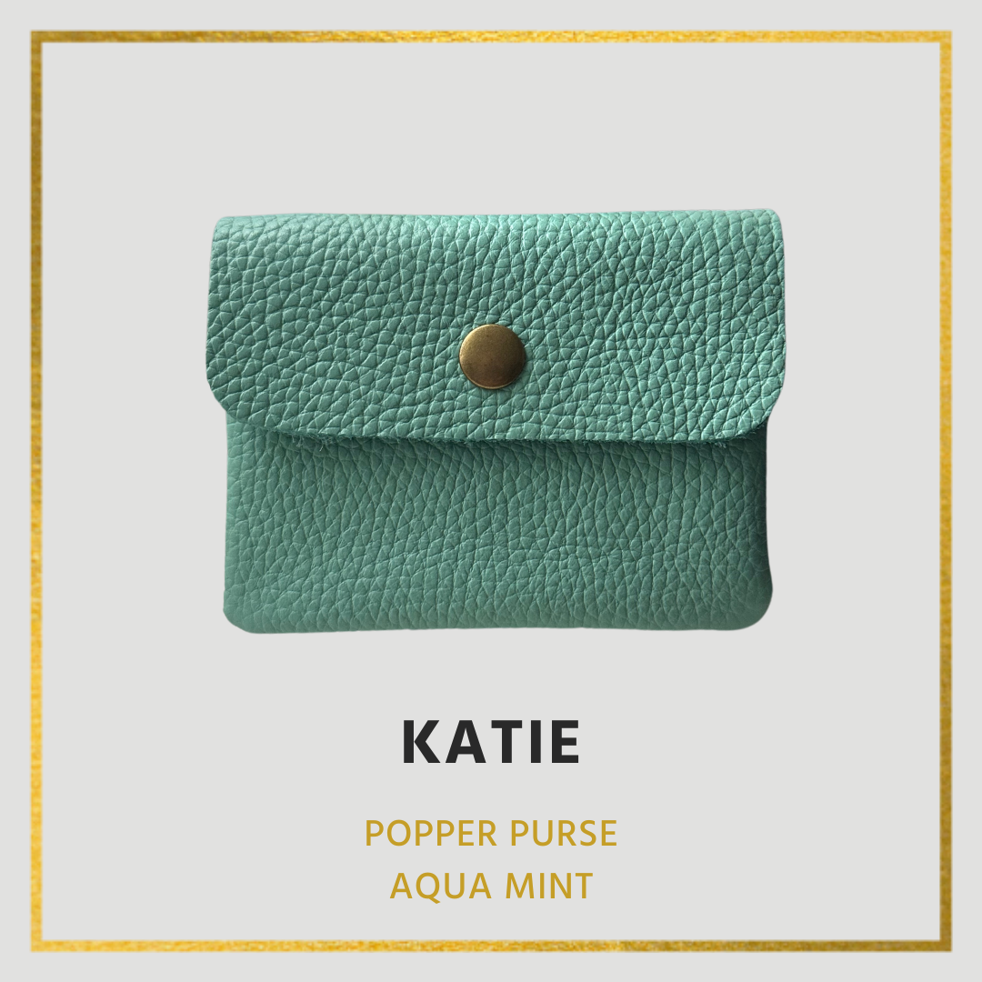 Katie- Leather purse - Small with popper