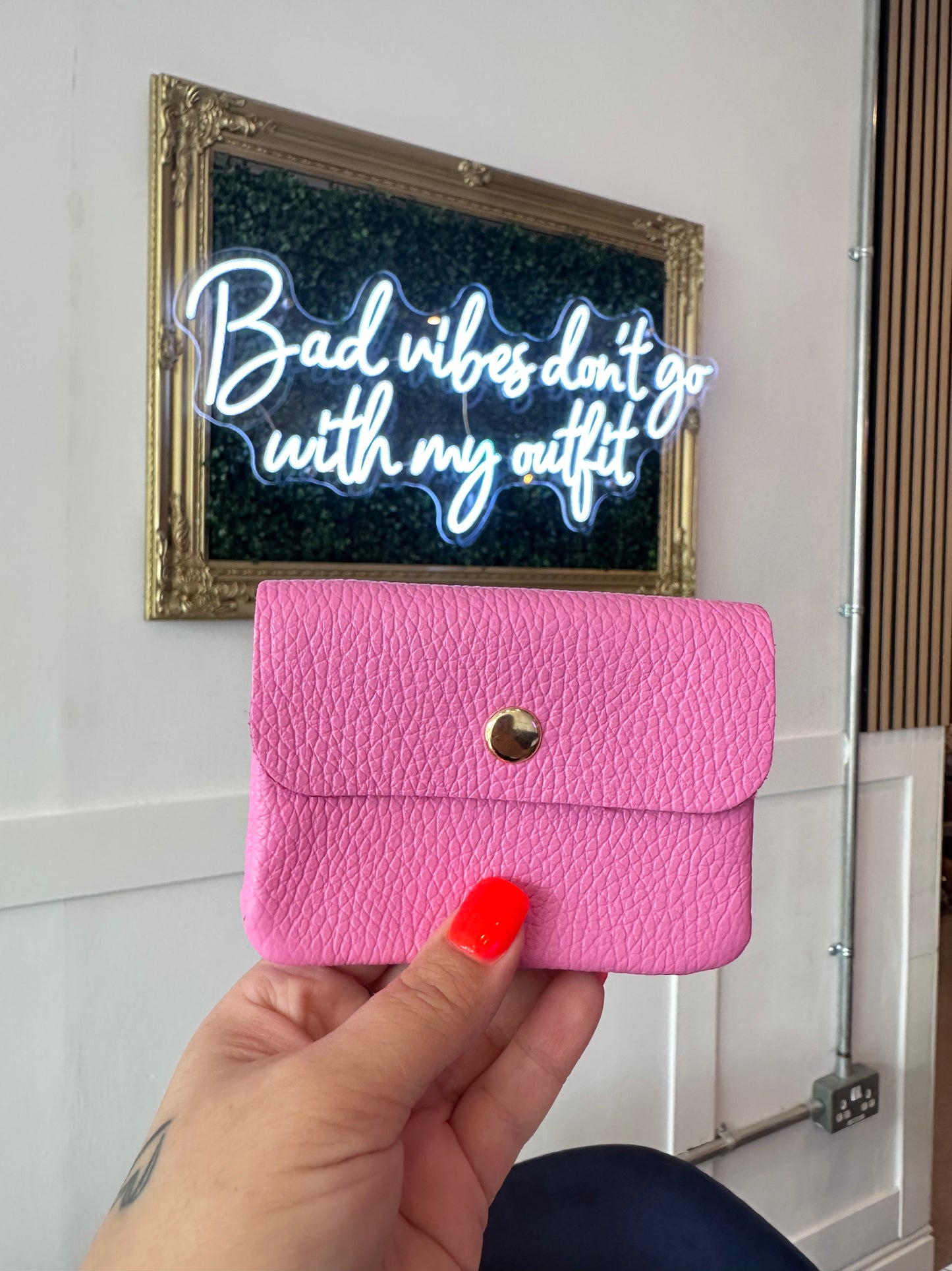 Katie- Leather purse - Small with popper