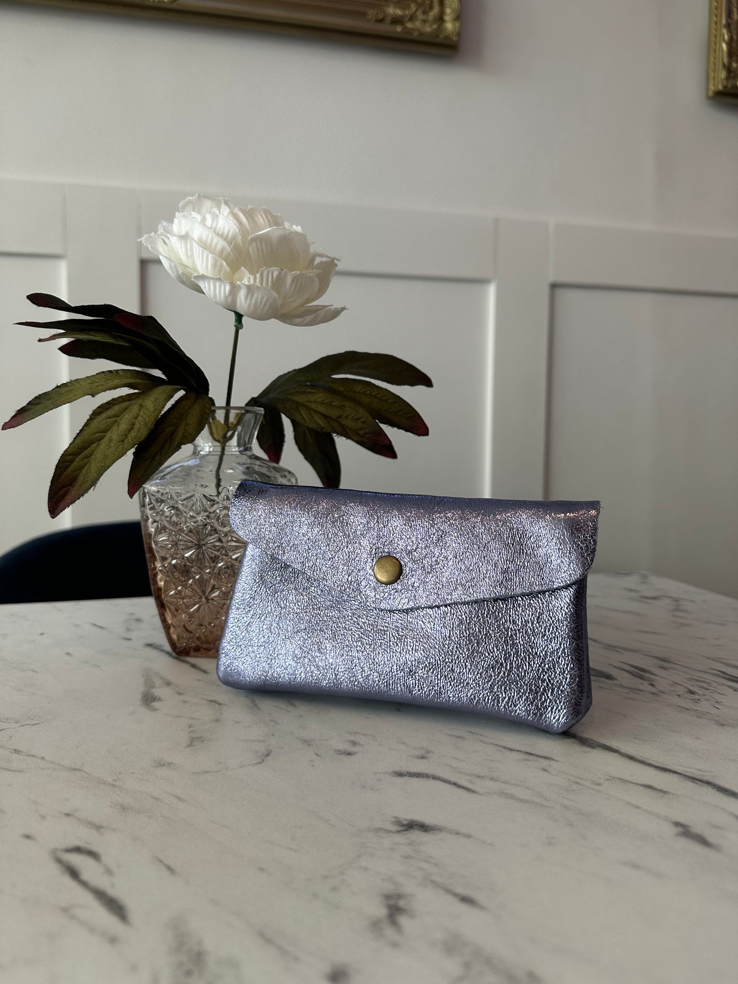 Katie XL - Leather purse with popper