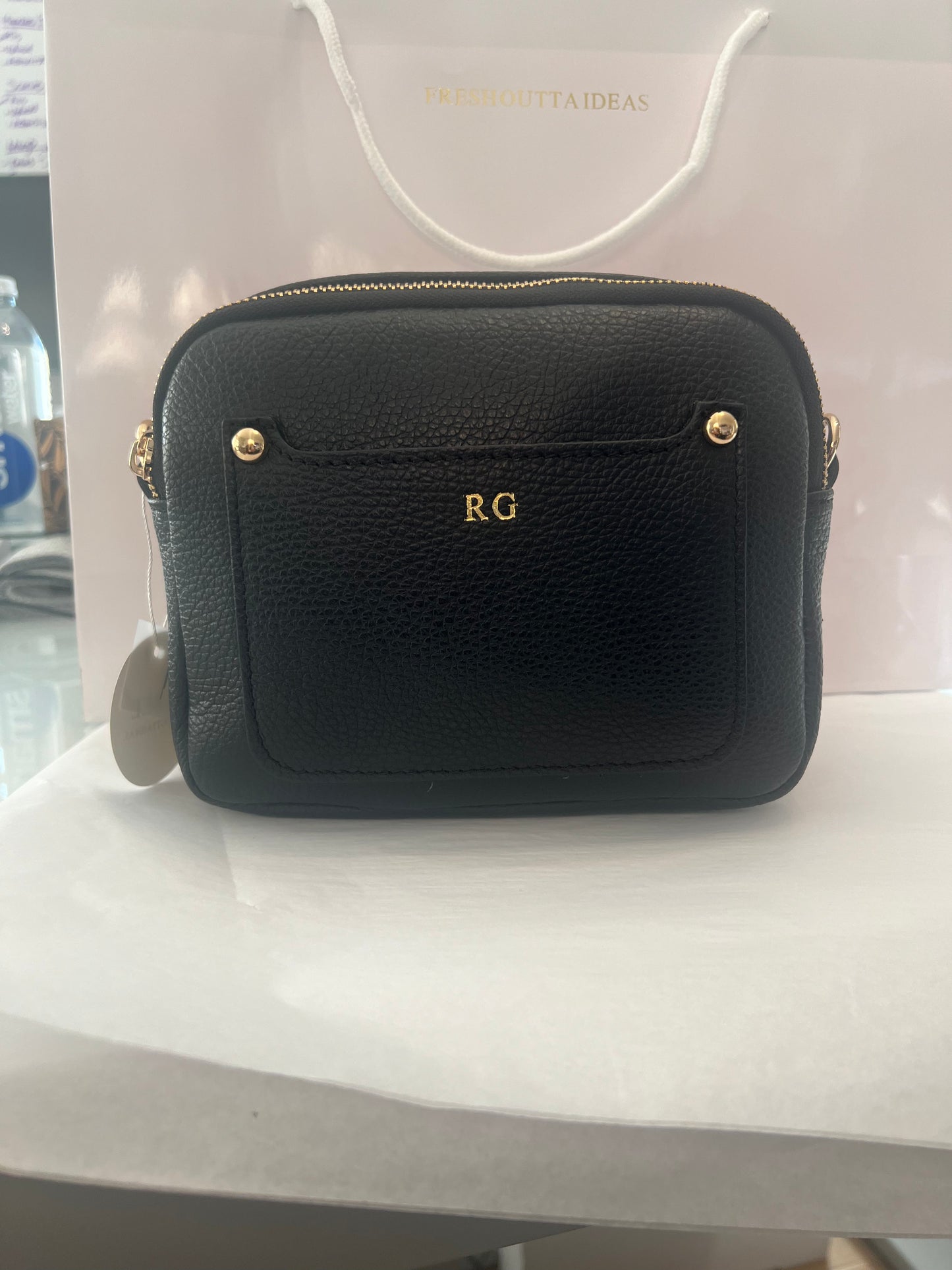 Mabel -Double Zipped Crossbody Leather Bag