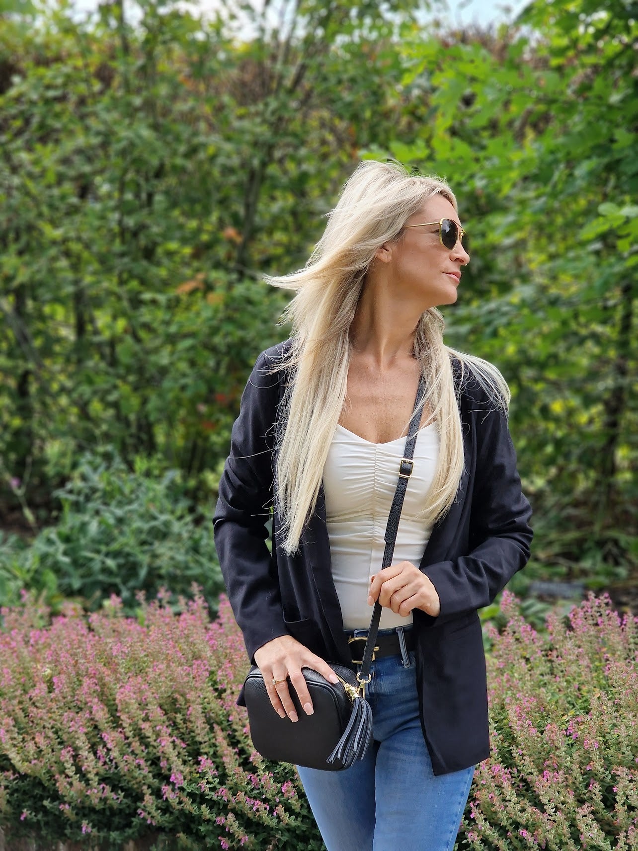 Belle Leather Crossbody Camera Bag