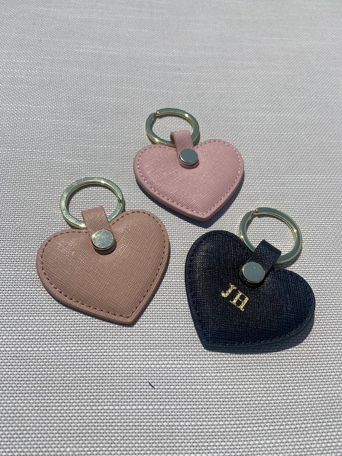 Keyring - Leather Heart -