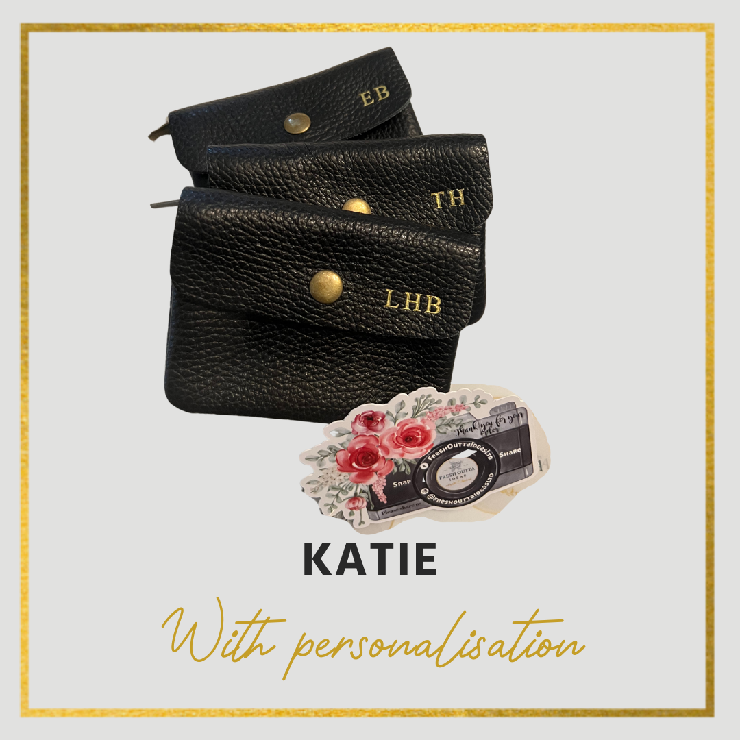 Katie- Leather purse - Small with popper