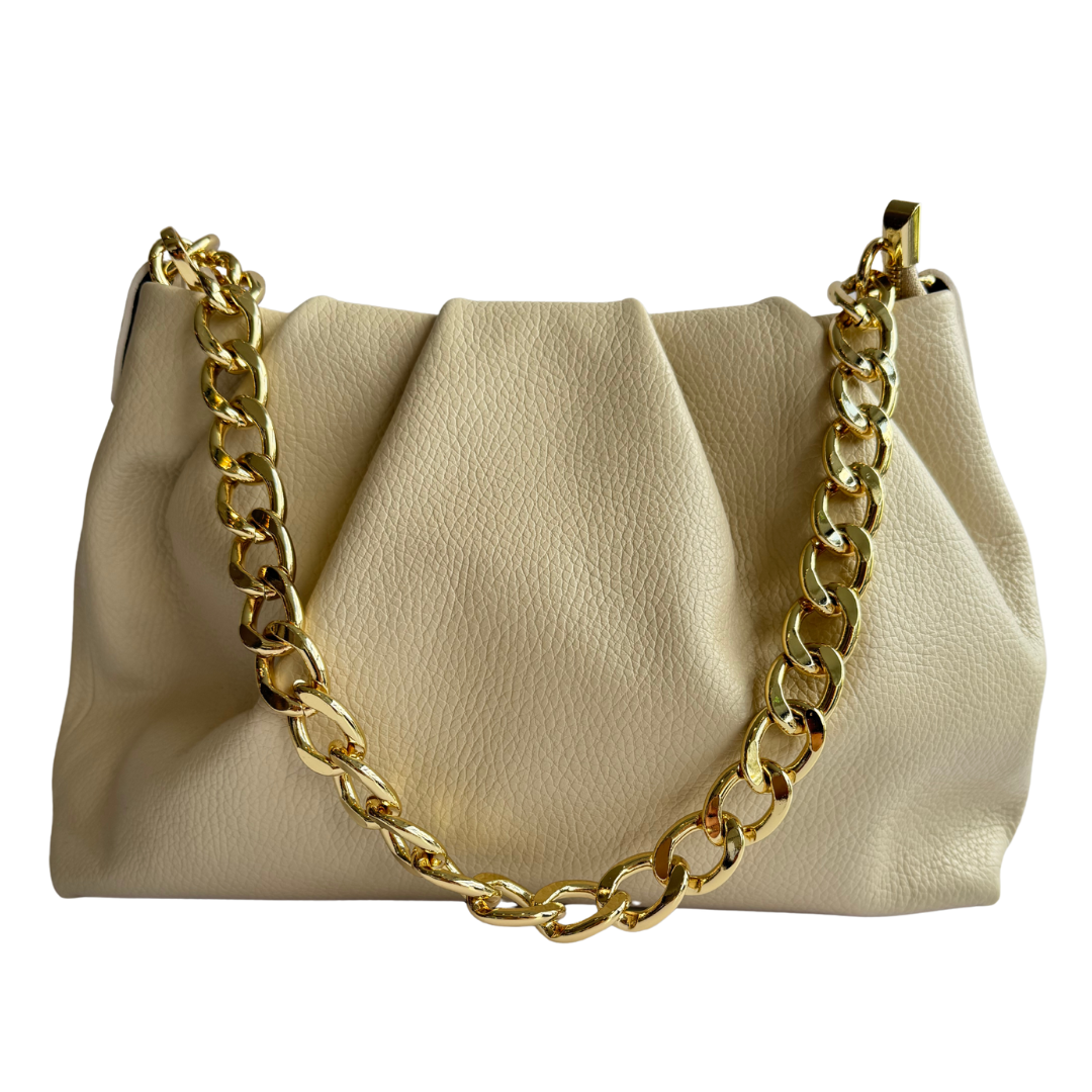 Mylee - Leather pouch bag with Chain detail