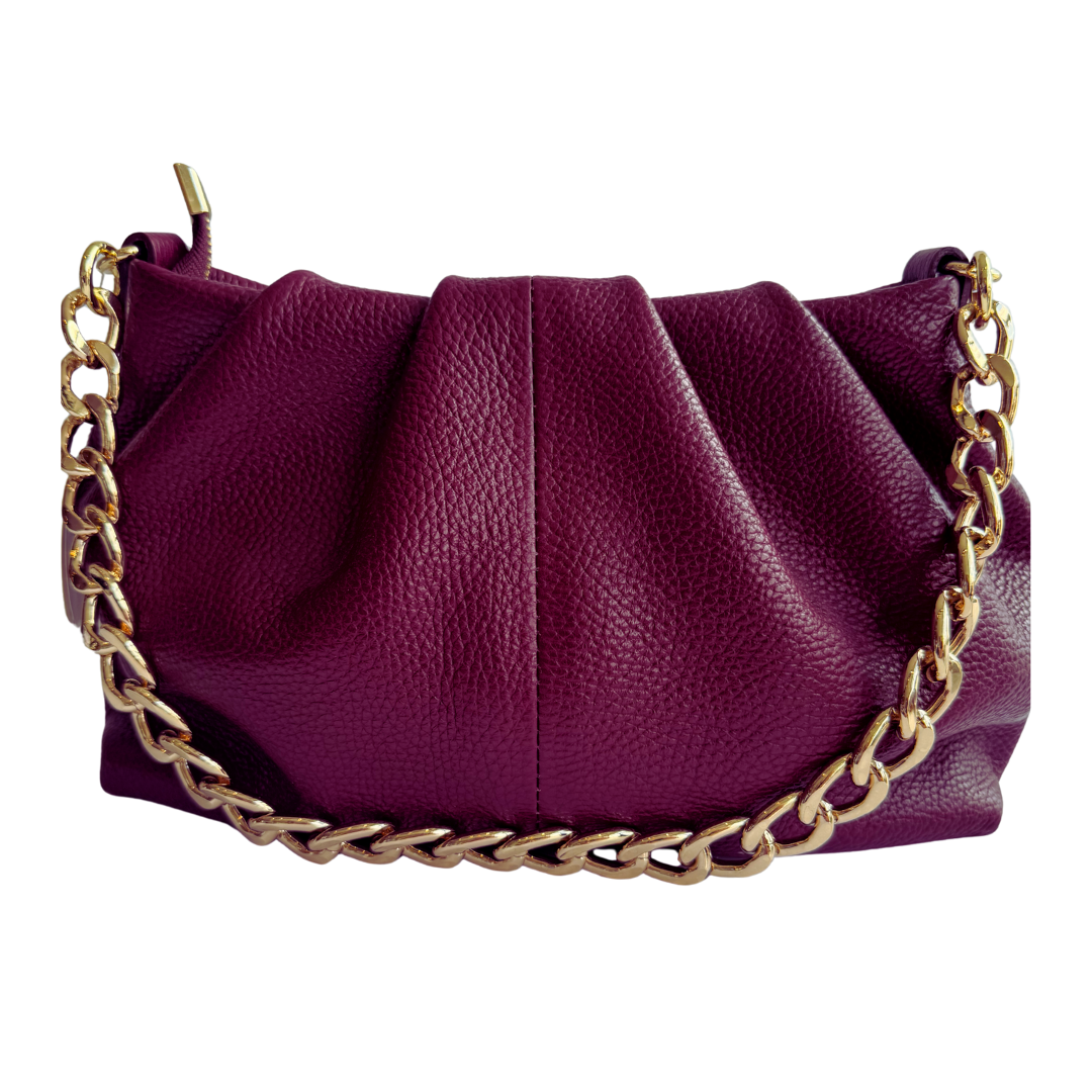 Mylee - Leather pouch bag with Chain detail