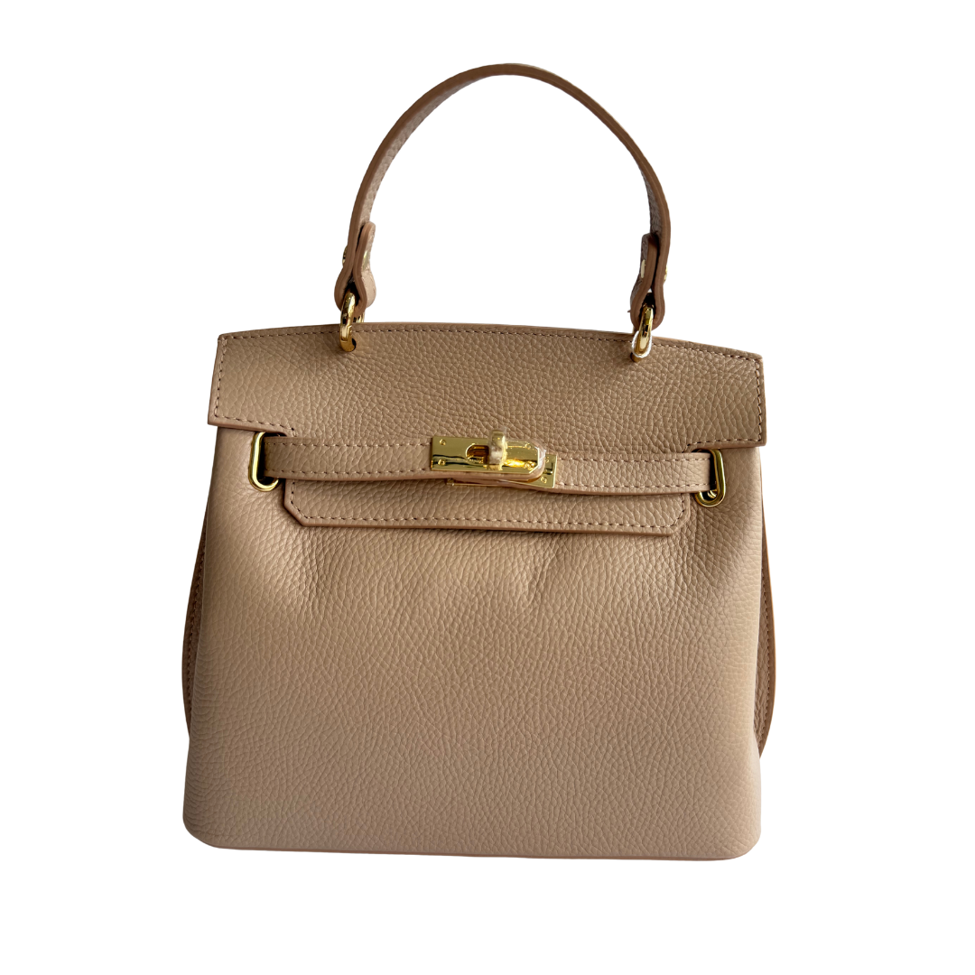 Hetty - Leather top carry handle bag