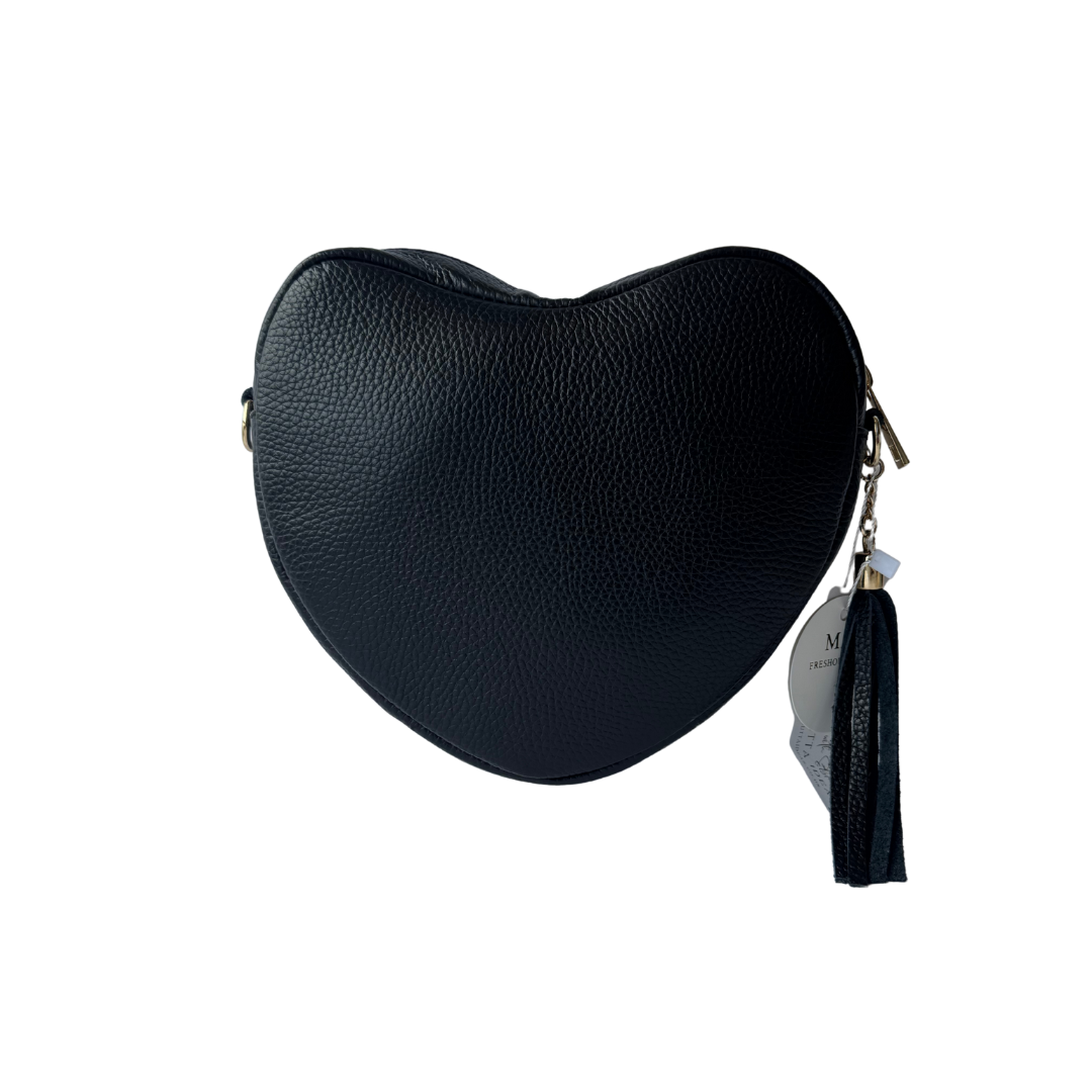 May - Heart shaped leather crossbody bag