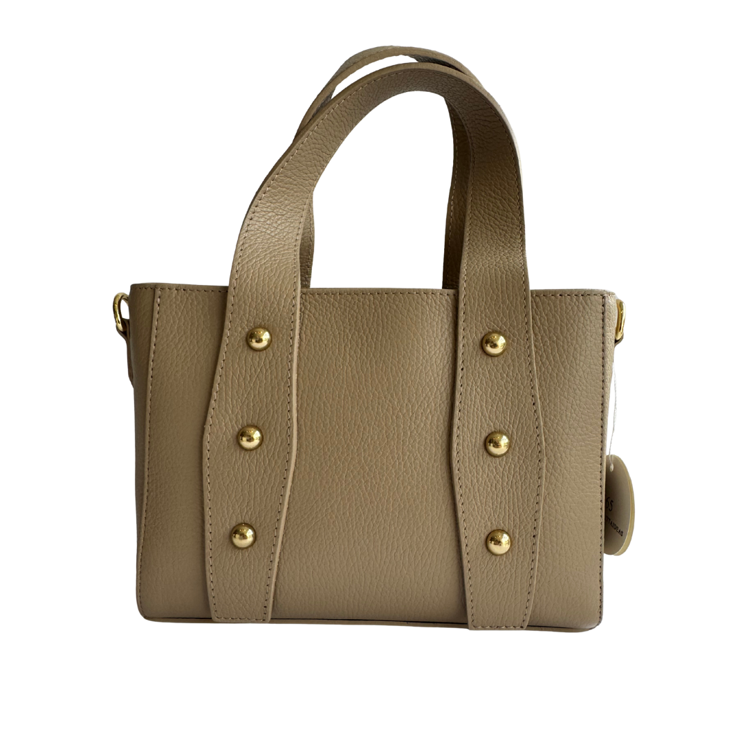 Cali - Leather tote bag with studs