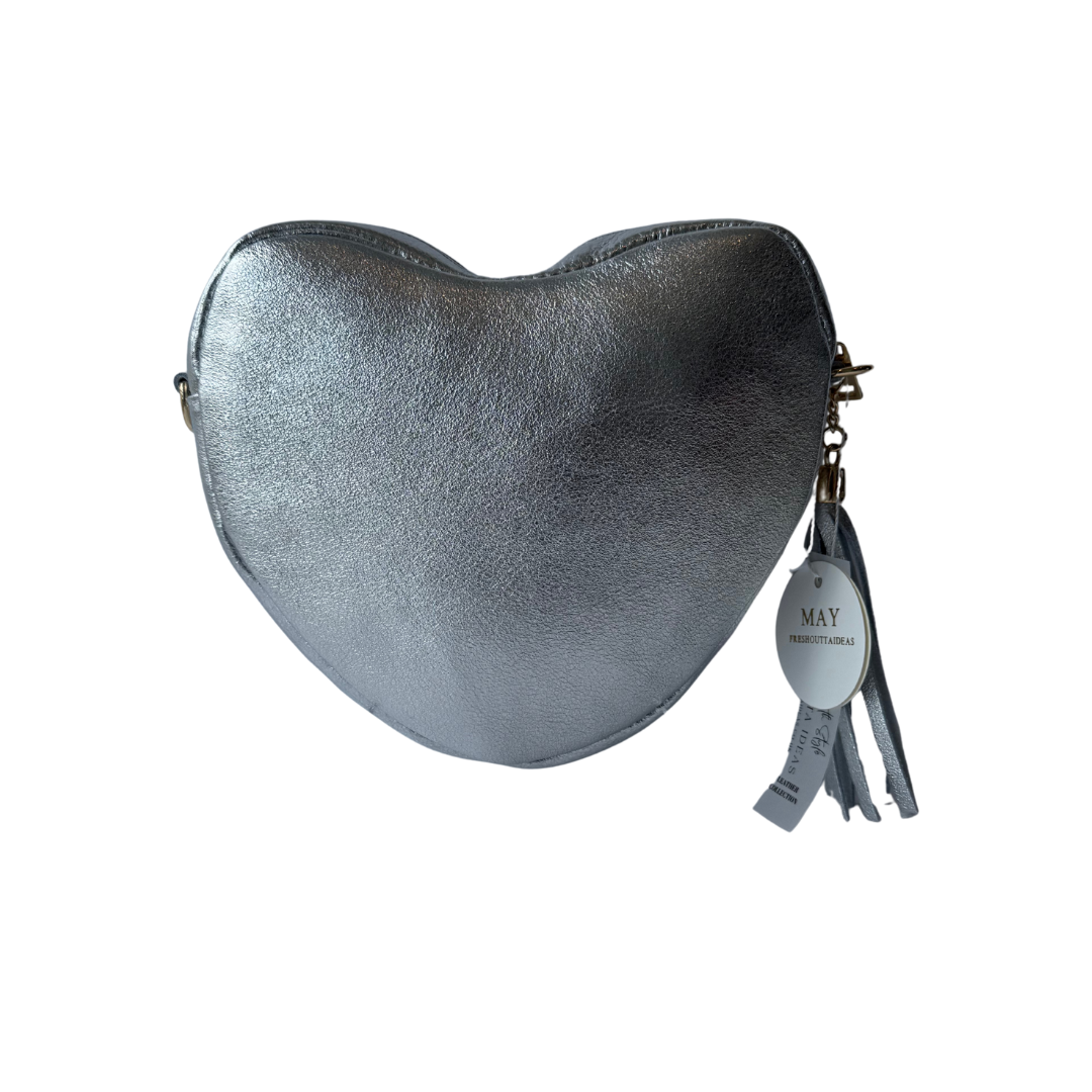 May - Heart shaped leather crossbody bag