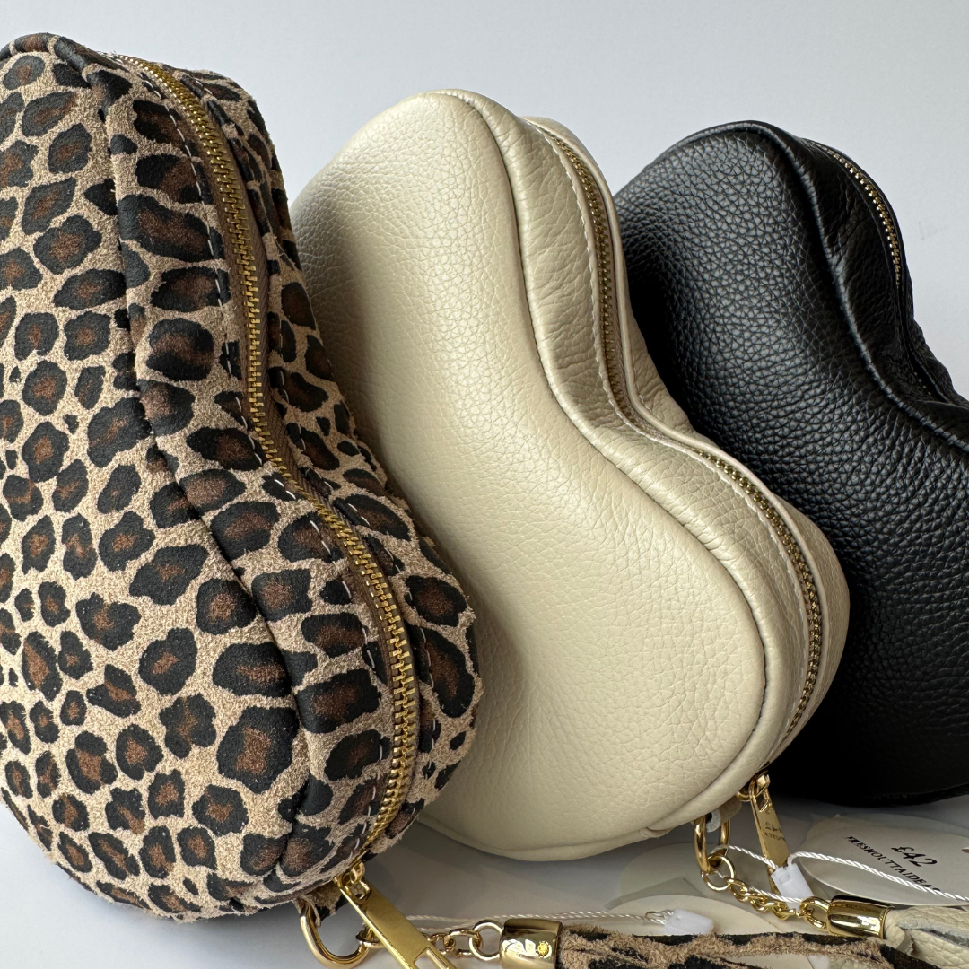 May - Heart shaped leather crossbody bag
