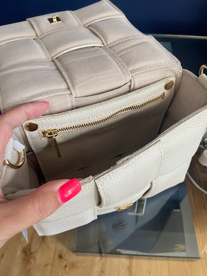 Rome - Woven Leather Cross body bag