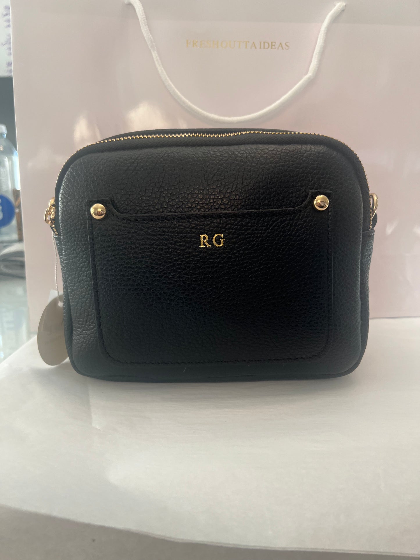 Mabel -Double Zipped Crossbody Leather Bag