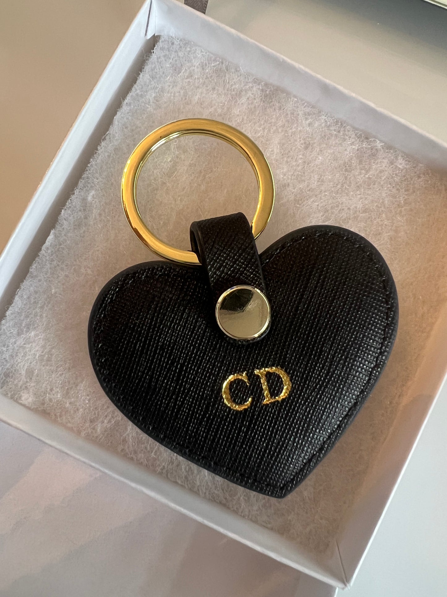 Keyring - Leather Heart -