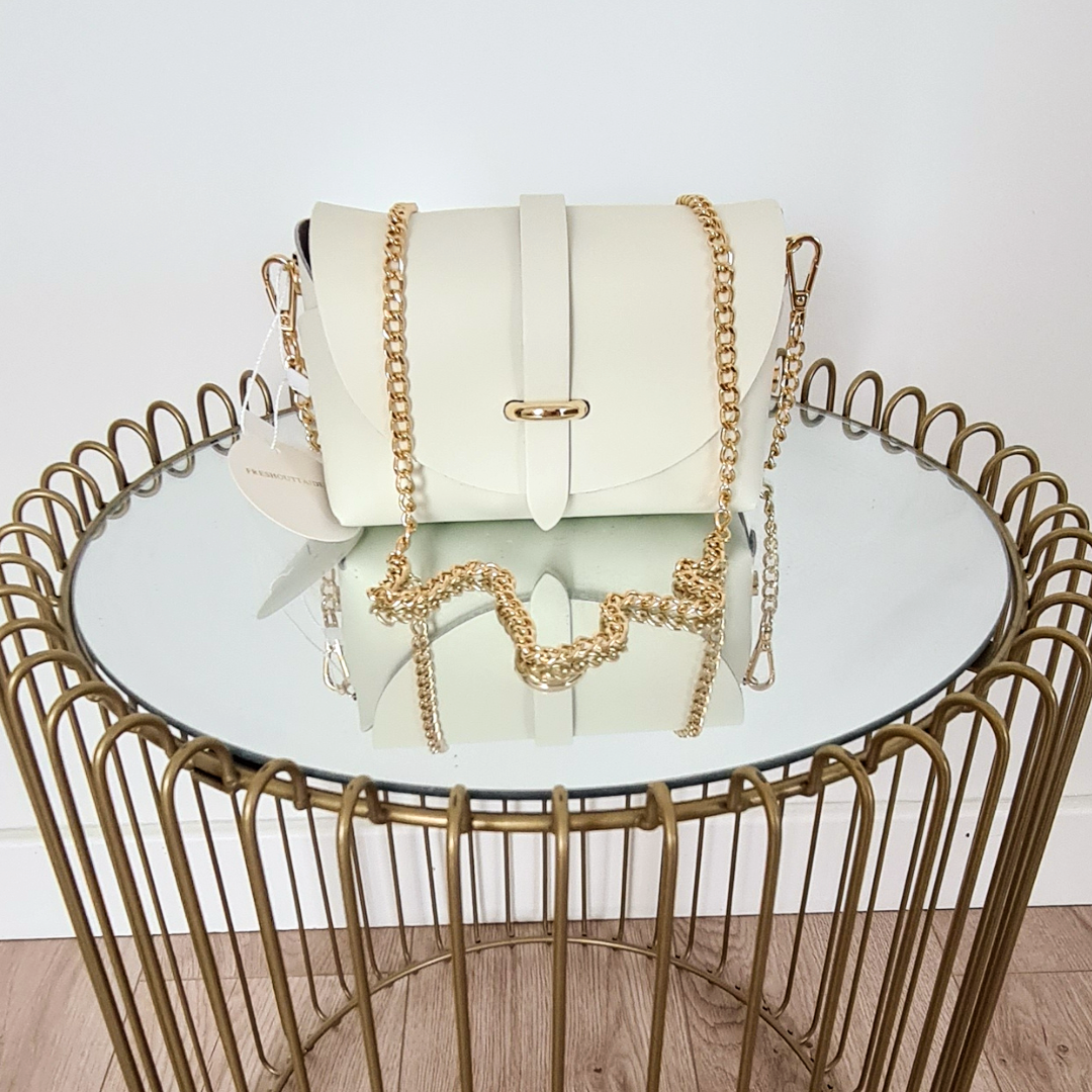 Myla - Leather Handbag with chain strap