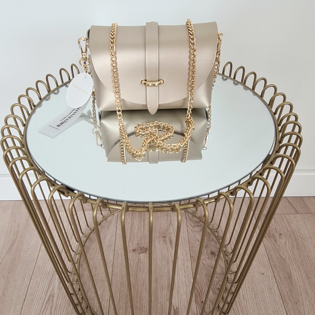 Myla - Leather Handbag with chain strap
