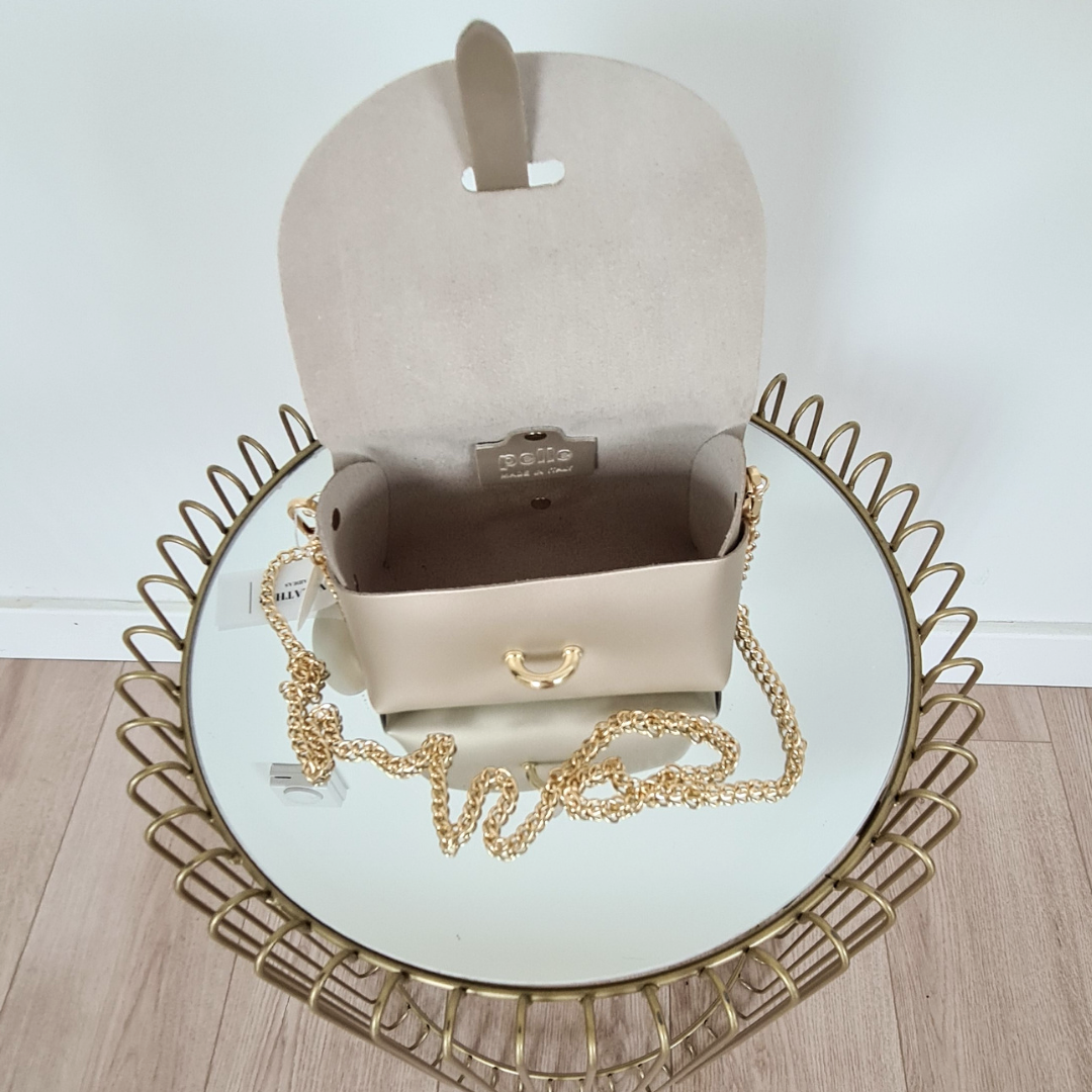 Myla - Leather Handbag with chain strap